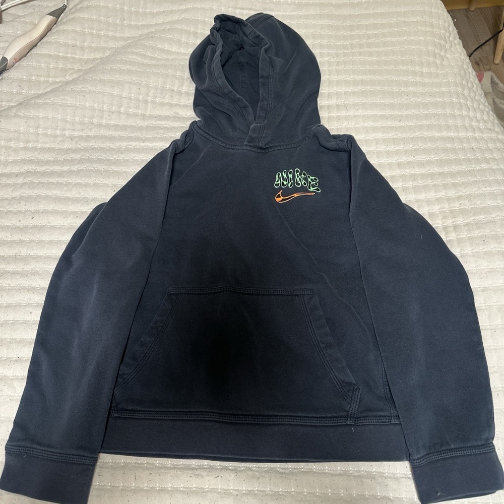 Nike Dark Blue Hoodie with Embroidered Logo